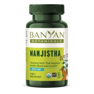 Tabletas Manjistha Banyan Botanicals paquete