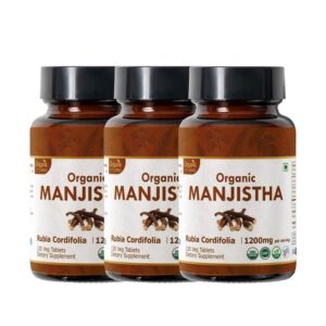Tabletas Manjistha Organic Spree 120 unidades naturales