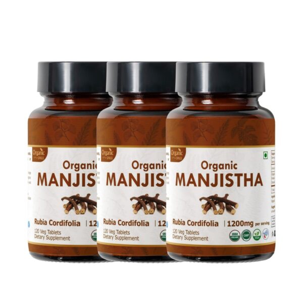 Tabletas Manjistha Organic Spree 120 unidades naturales