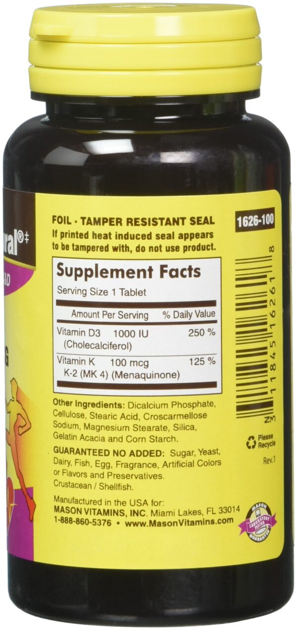 tabletas mason natural suplemento vitamina k2 y d3