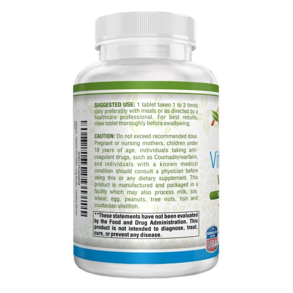 Tabletas masticables Athena vitamina D3 K2 para huesos fuertes