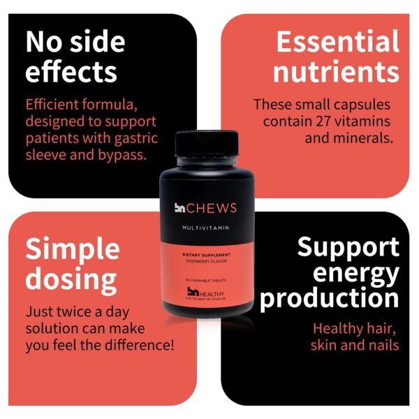 Version 1.0.0 Tabletas masticables BN Chews sabor frambuesa