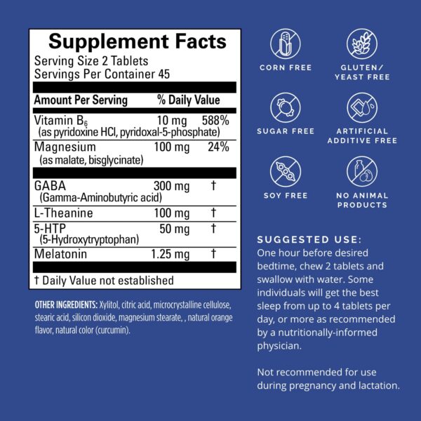 Tabletas masticables BRAINMD para mejor descanso natural