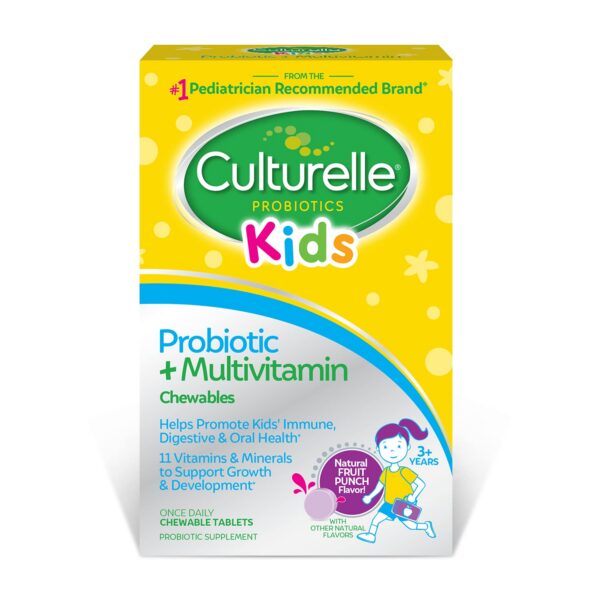 Tabletas masticables Culturelle Kids para apoyo digestivo e inmunológico
