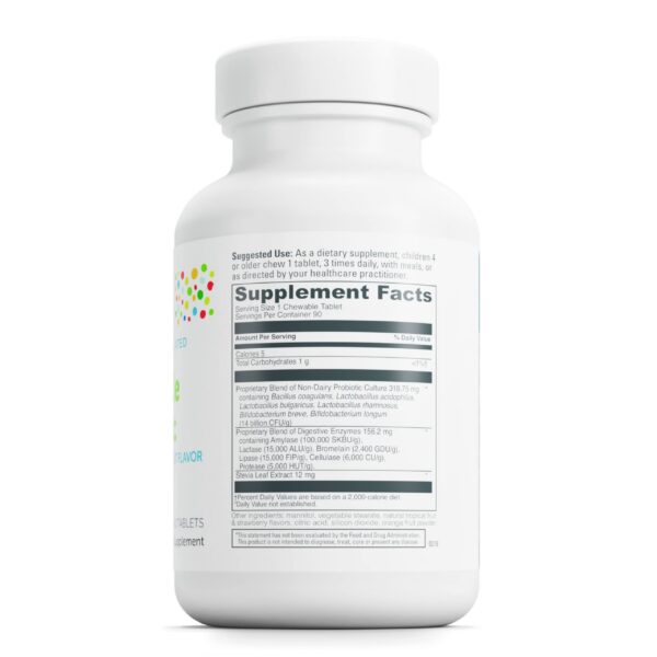 Tabletas masticables DAVINCI Kidbiotic para apoyo digestivo