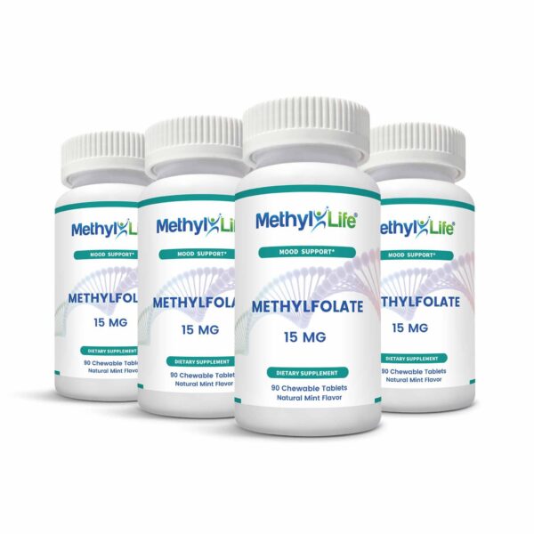 Tabletas masticables de metilfolato Methyl-Life 15 mg