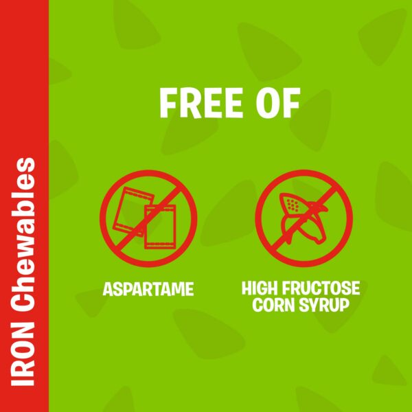 Tabletas masticables multivitamínicas con hierro para niños