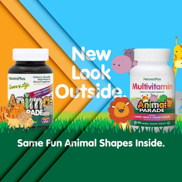 Version 1.0.0 Tabletas masticables naturales Animal Parade Natures Plus niños