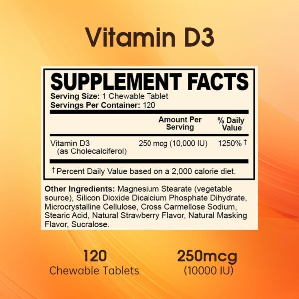 tabletas masticables oppuland vitamina d3 alta concentración