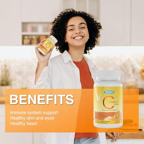 Tabletas masticables vitamina C 500 mg TOLOUS apoyo inmunológico