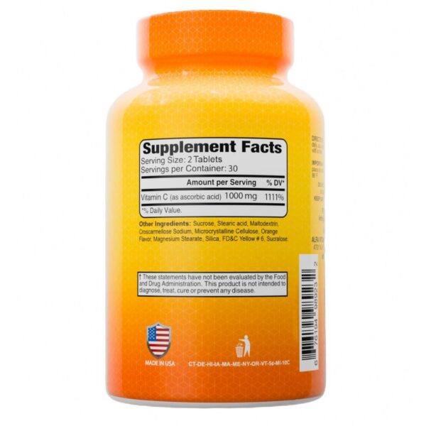 Tabletas masticables vitamina c antioxidante refuerzo inmunológico