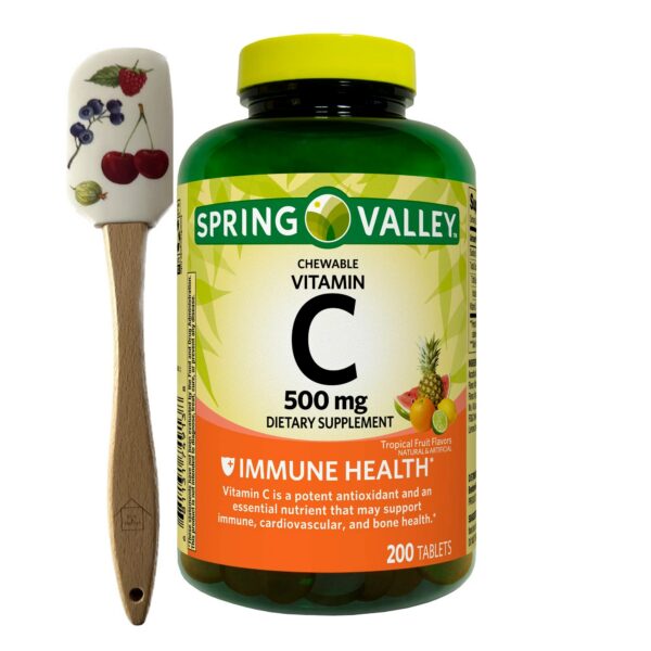 Tabletas masticables de vitamina C Spring Valley sabor tropical 200 unidades