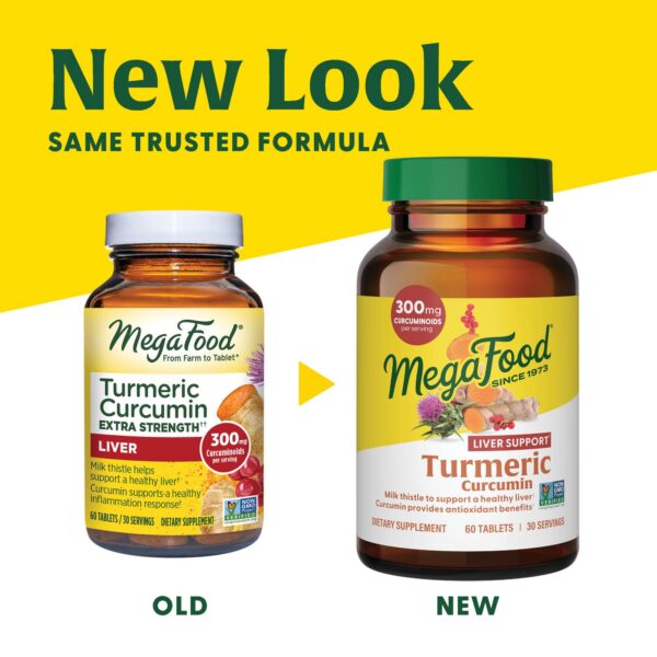 Tabletas MegaFood cúrcuma extra fuerte sin alérgenos