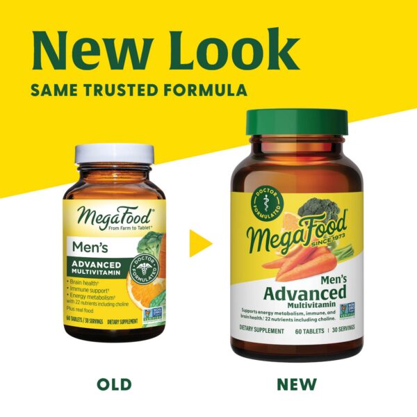 Tabletas MegaFood multivitamínico hombres con vitaminas y minerales