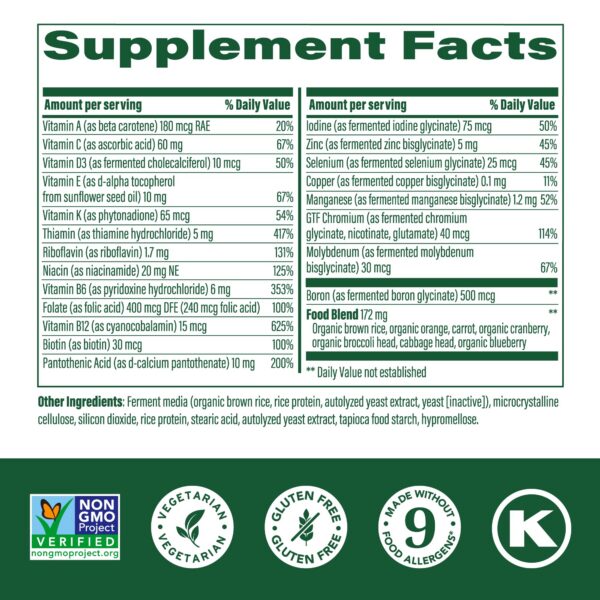 Tabletas de MegaFood One Daily sin hierro