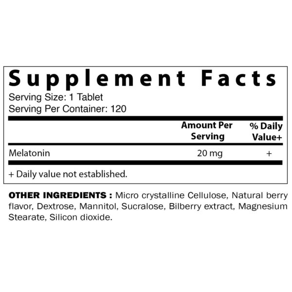 Tabletas melatonina 20 mg vitamatic con extractos naturales