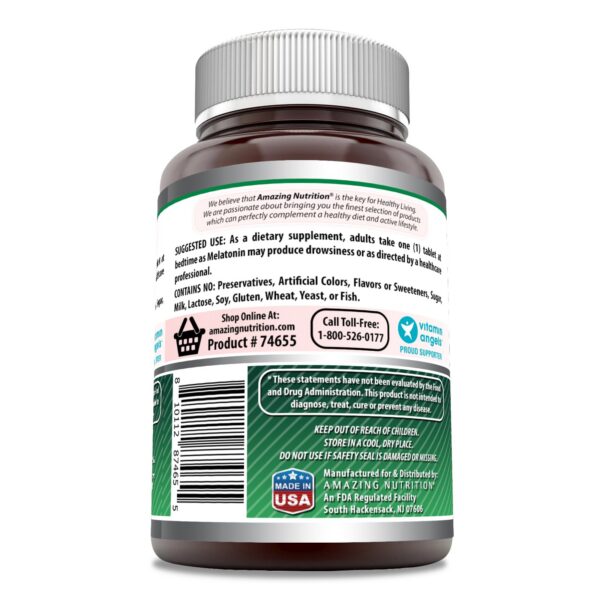 Tabletas de melatonina Amazing Formulas 5 mg para apoyo al sueño