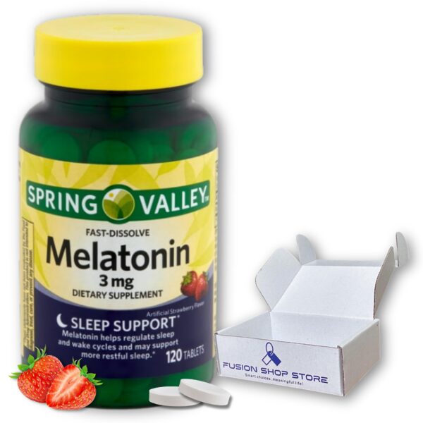 Tabletas de melatonina de disolución rápida con sabor a fresa