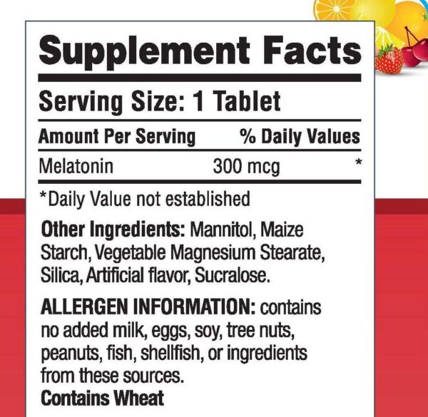 Tabletas Melatonina Landau para niños y adultos fácil de tomar