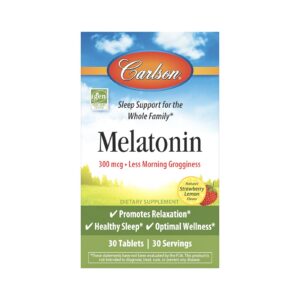 Tabletas masticables melatonina sabor fresa-limón Carlson 30