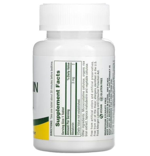 Version 1.0.0 Tablet de melatonina Natures Plus 3mg vista detalle