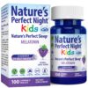 Tabletas melatonina para niños Nature's Perfect Night Kids 100