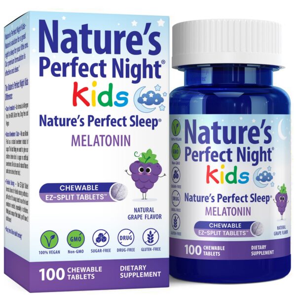 Tabletas melatonina para niños Nature's Perfect Night Kids 100