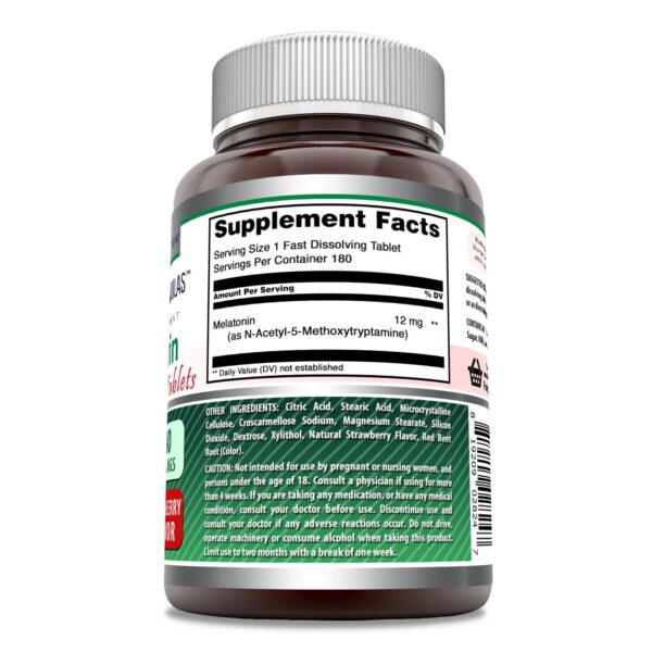 Tabletas melatonina sabor fresa para sueño saludable Amazing Formulas