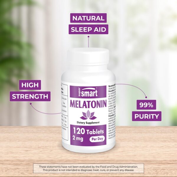 Version 1.0.0 Tabletas melatonina Supersmart suplemento natural para sueño