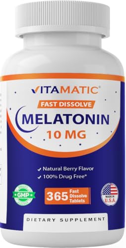 Version 1.0.0 Tabletas melatonina Vitamatic 10mg sabor natural a baya 365 unidades