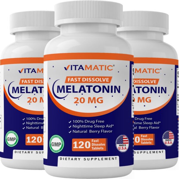 Version 1.0.0 Tabletas de melatonina Vitamatic 20 mg alta potencia