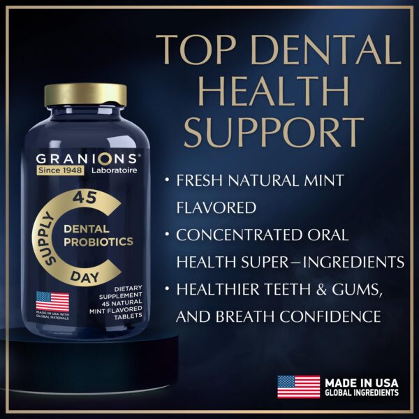 Tabletas menta de probióticos dentales para mal aliento y encías