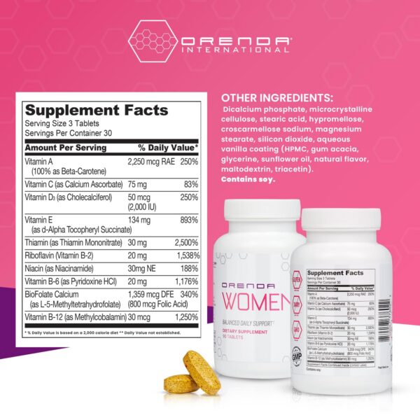 Tabletas multivitaminas mujer Orenda cerca