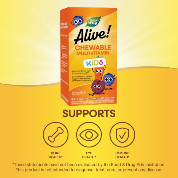 Tabletas multivitaminas para niños Nature’s Way sabores naturales
