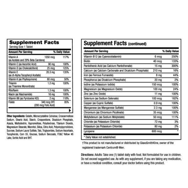 Version 1.0.0 Tabletas multivitamínicas para hombre Earth’s Splendor paquete doble