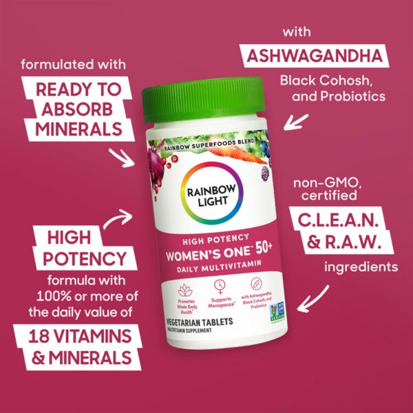 Rainbow Light Women’s One 50 plus multivitamin tablets