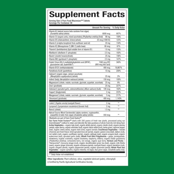 Tabletas de Multivitamínico Natural Factors Whole Earth & Sea