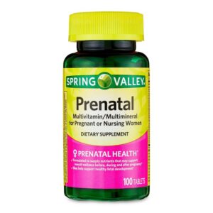 Tabletas multivitamínico prenatal 4 TOP CARE botella frontal