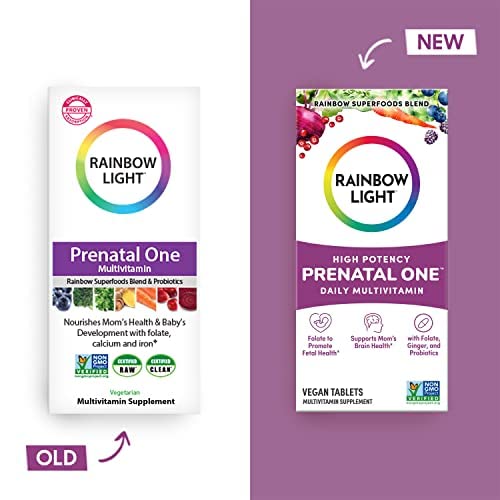 Tabletas multivitamínico prenatal Rainbow Light vegano
