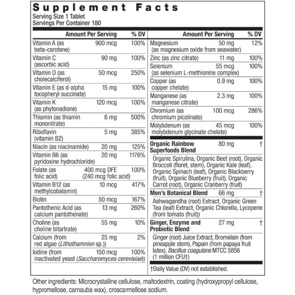 Version 1.0.0 Tabletas multivitamínico Rainbow Light para mujeres 50+