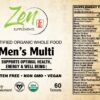 Cápsulas vegetales Zen Organic multivitaminas hombre orgánico 60 unidades