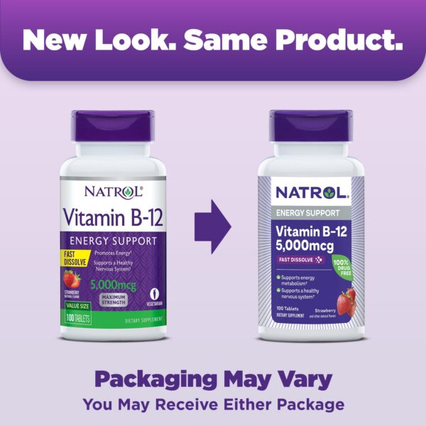 Version 1.0.0 Tabletas Natrol vitamina B12 sabor fresa 5000 mcg