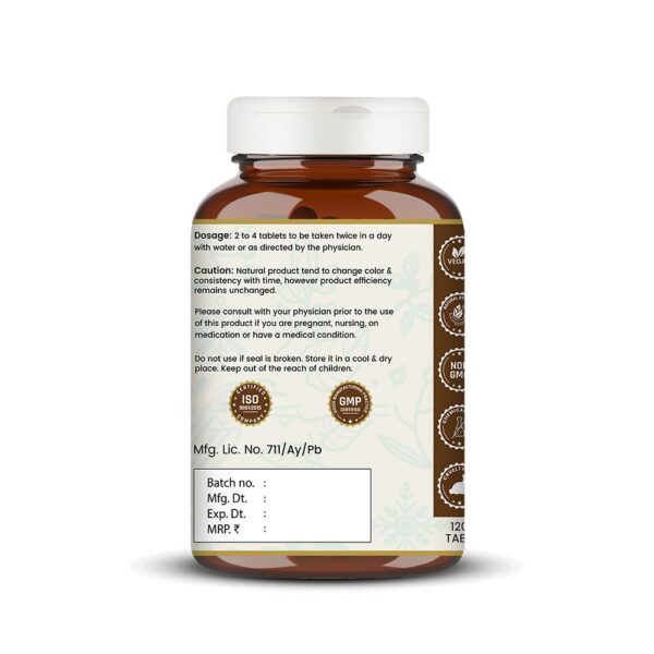 Tabletas naturales para apoyo hepático y digestivo VEDIKROOTS