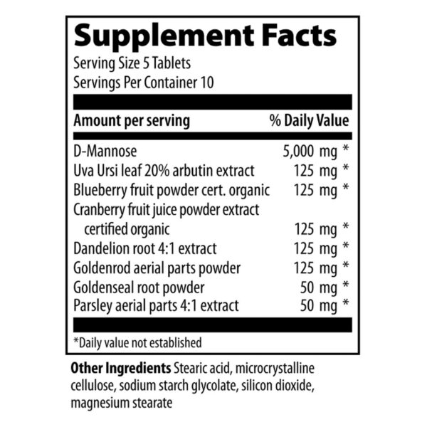 Tabletas naturales U.T. Vibrance para intervención urinaria