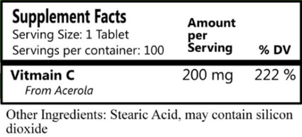 Version 1.0.0 Tabletas Nature C Daily Manufacturing vitamina c natural