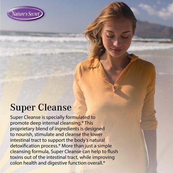 Tabletas de Nature's Secret Super Cleanse con fórmula herbal detox