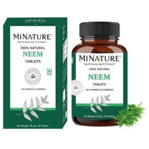 Tabletas de neem mi Nature empaque frontal