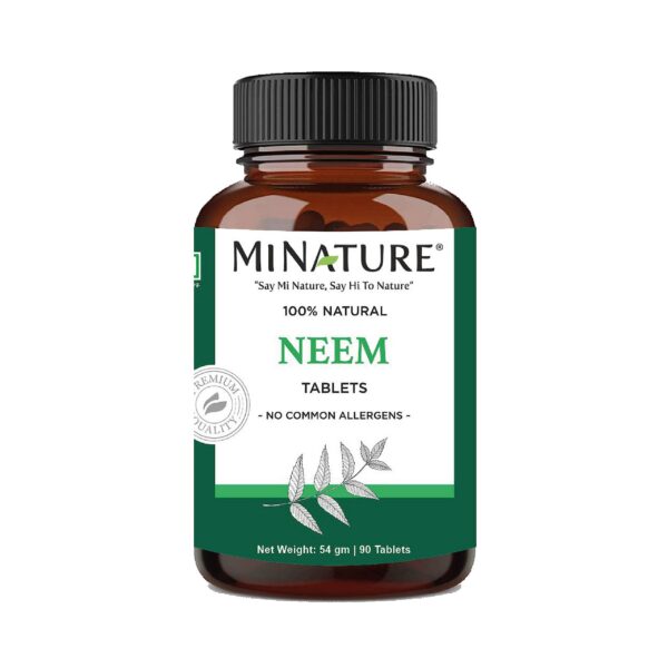 Tabletas de neem mi Nature envase y producto