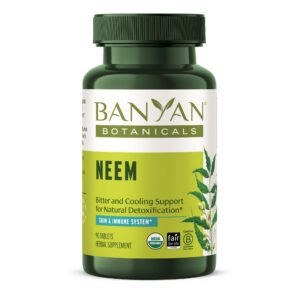 Tabletas neem orgánico Banyan Botanicals para desintoxicación