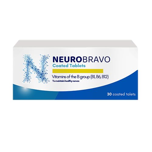 Tabletas Neurobravo vitaminas B1 B6 B12 para salud nerviosa